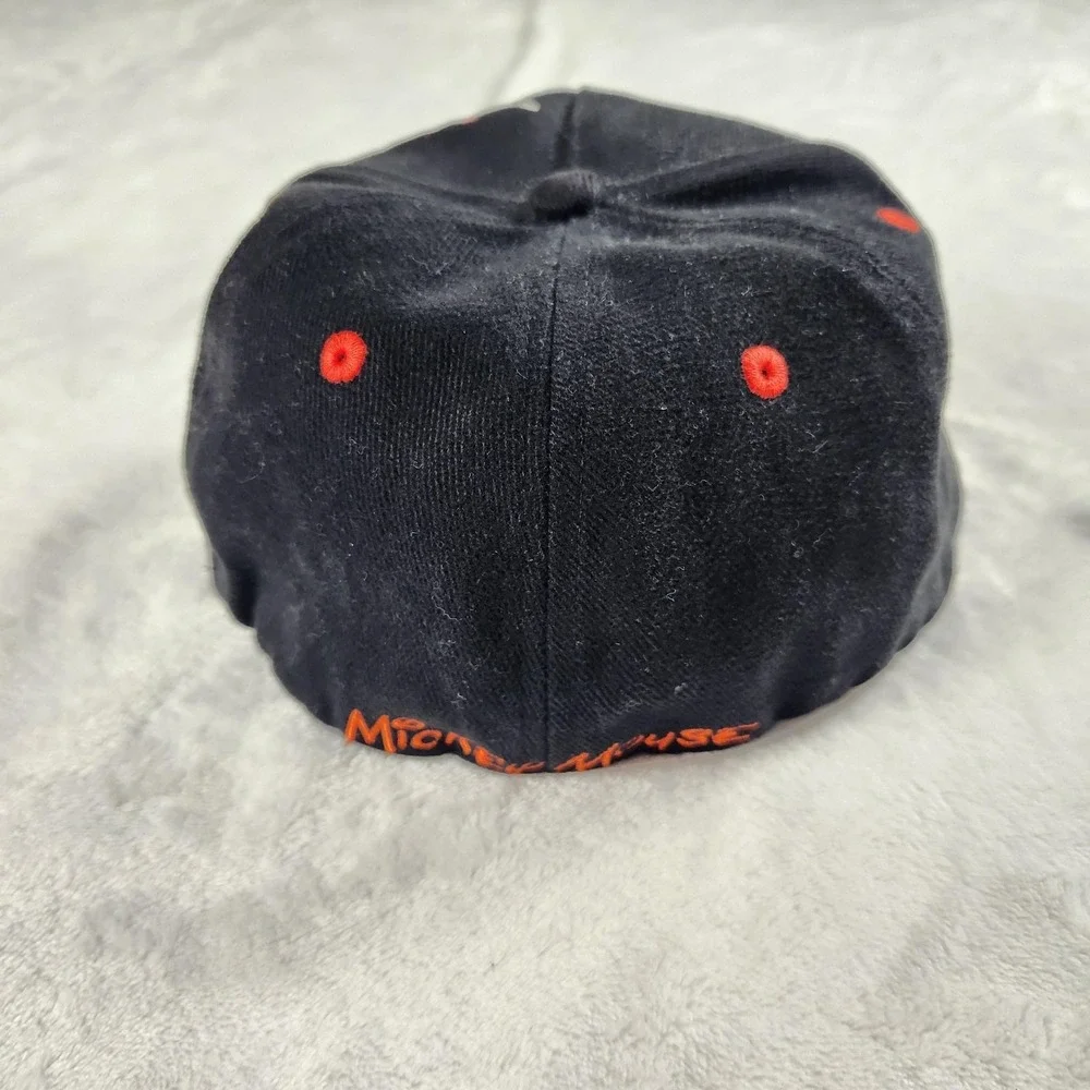 Disney Parks Mickey Mouse Hat Cap Fitted Youth One Size Black Graphic Boys
